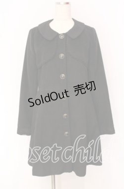 画像1: axes femme / 後ろフリルコート  クロ O-25-10-19-105-AX-CO-IG-OS