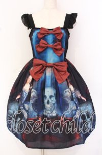 Royal Princess Alice / Bone of the devilジャンパースカート  ブルー×レッド×ブラック O-25-10-19-107-LO-OP-IG-OS