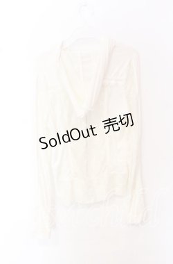 画像4: Ozz oneste / レースブレード配色パーカー  ホワイト O-25-10-19-017-OO-TO-IG-OS