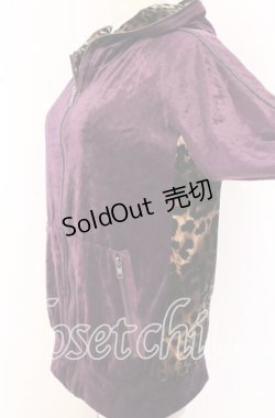 画像2: ALGONQUINS / ベロアツートーンパーカー  パープル×レオパード O-25-10-19-030-AL-TO-IG-OS