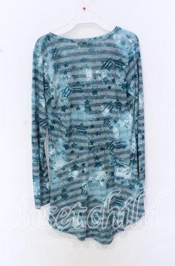 画像3: PEACE NOW / 透かしボーダースターカットカーディガン M ブルー系 O-25-10-19-031-PU-TO-IG-OS