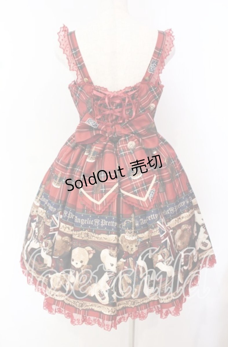 画像5: Angelic Pretty / British Bearジャンパースカートセット  アカ O-25-10-20-002-AP-OP-OW-OS (5)