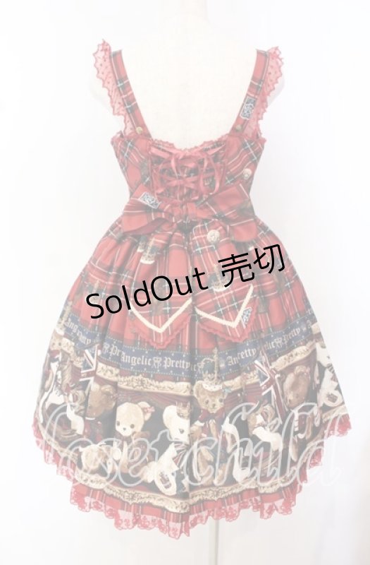 画像5: Angelic Pretty / British Bearジャンパースカートセット  アカ O-25-10-20-002-AP-OP-OW-OS (5)