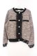 画像1: axes femme / ファンシーツイードカットカーディガン M ブラウン O-25-10-20-026-AX-TO-OW-OS (1)