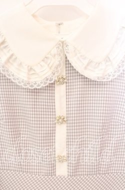画像2: evelyn / 襟フリルワンピース S グレー O-25-10-20-028-LO-OP-OW-OS