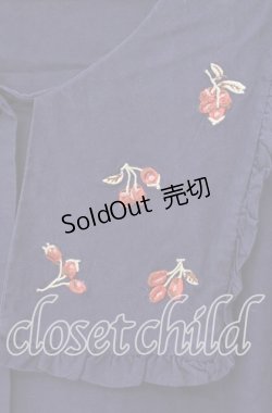 画像2: Fi.n.t / クランベリー刺繍スクエア衿ブラウス F ネイビー O-25-10-20-030-CA-BL-OW-ZT127