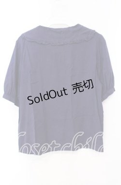 画像3: Fi.n.t / クランベリー刺繍スクエア衿ブラウス F ネイビー O-25-10-20-030-CA-BL-OW-ZT127