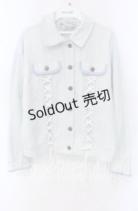 Secret Honey / レースアップライトデニムトラッカージャケット  アオ O-25-10-20-033-CA-JA-OW-ZT057