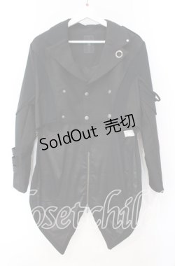 画像1: Ozz conte / ウイング刺繍燕尾ジャケット  ブラック O-25-10-20-034-OO-JA-OW-OS