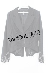 BPN / フリルダブルボタンジャケット M ブラック O-25-10-20-036-GO-JA-OW-OS