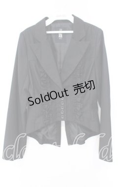 画像1: BPN / フリルダブルボタンジャケット M ブラック O-25-10-20-036-GO-JA-OW-OS