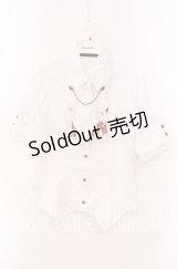 h.NAOTO / Bloody Roseジャボブラウス  ホワイト O-25-10-20-040-HN-BL-OW-ZS