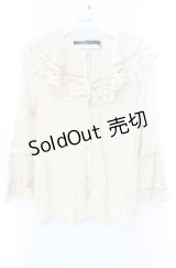 an another angelus / バテンレース使いビッグカラーブラウス F アイボリー O-25-10-20-044-CA-BL-OW-ZT129
