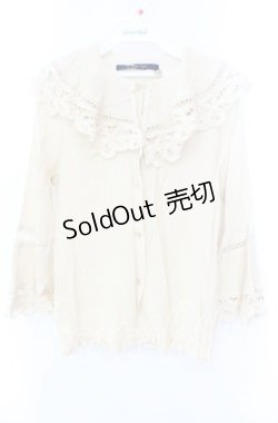 画像1: an another angelus / バテンレース使いビッグカラーブラウス F アイボリー O-25-10-20-044-CA-BL-OW-ZT129