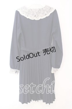 画像3: an another angelus / レース襟プリーツワンピース F ネイビー O-25-10-20-047-CA-OP-OW-ZT054