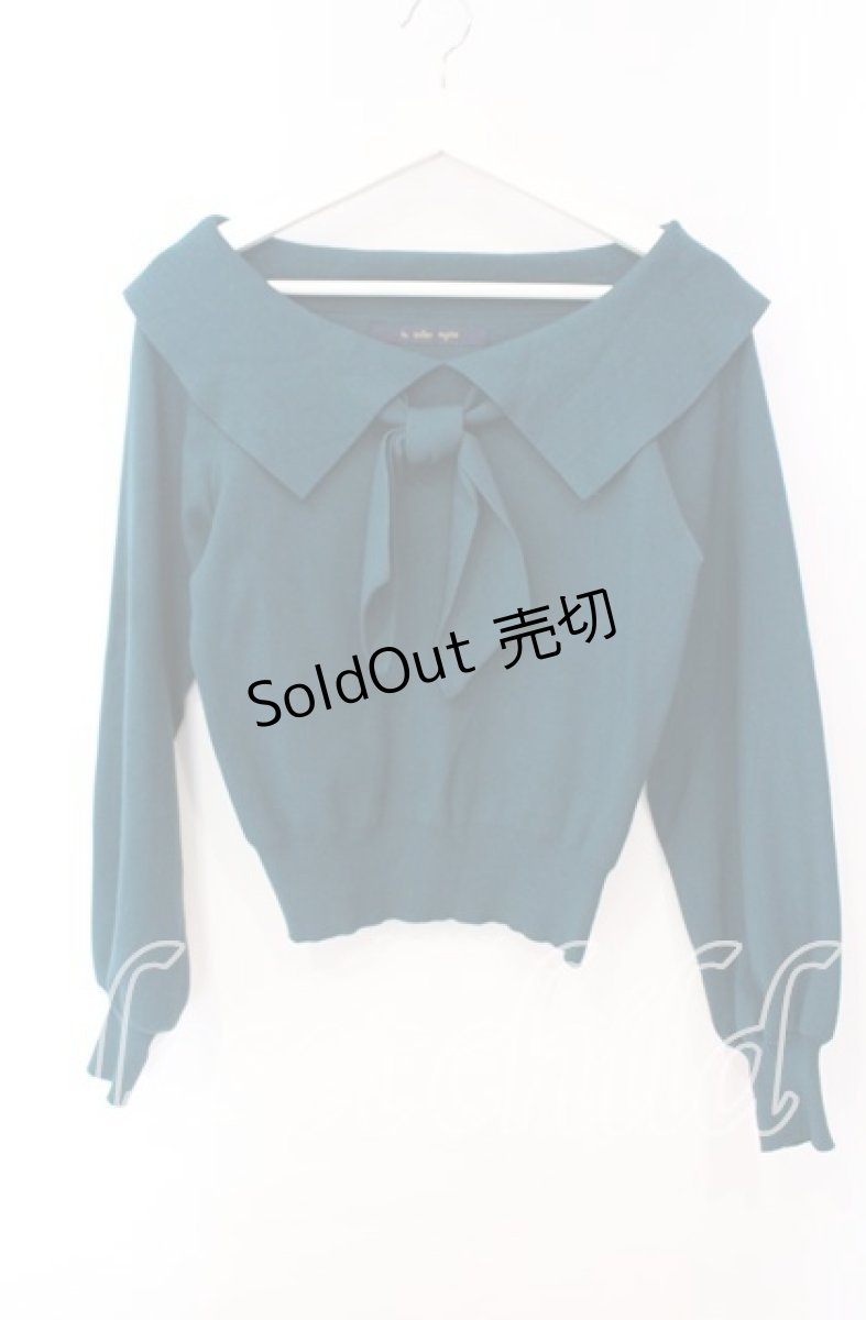 画像1: 【SALE】an another angelus / タイ付きケープカラーニットプルオーバー F グリーン O-25-10-20-051-CA-TO-OW-ZT153 (1)
