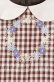 画像2: Fi.n.t / フラワーサークル刺繍ギンガムチェック半袖ワンピース F ブラウン O-25-10-20-053-CA-OP-OW-OS (2)