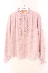 Fi.n.t / 前立てフリルドットブラウス F ピンク O-25-10-20-055-CA-BL-OW-ZT127