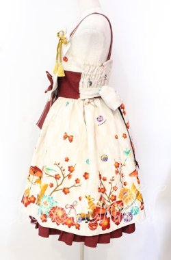 画像4: metamorphose / 春告げ鳥の恋うららプリーツジャンパースカート  オフシロ系 O-25-10-20-004-ME-OP-OW-OS