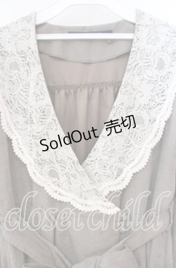 画像2: an another angelus / レース衿カシュクールワンピース F グリーン O-25-10-20-056-CA-OP-OW-ZT045