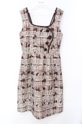 Fi.n.t / キャットツイード柄ジャンパースカート F ブラウン O-25-10-20-059-CA-OP-OW-ZT129