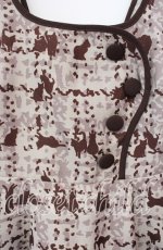 画像2: 【SALE】Fi.n.t / キャットツイード柄ジャンパースカート F ブラウン O-25-10-20-059-CA-OP-OW-ZT129 (2)