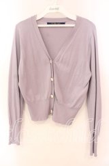 an another angelus / フラワーカット釦Vネックニットカーディガン F グレー O-25-10-20-060-CA-TO-OW-ZT045