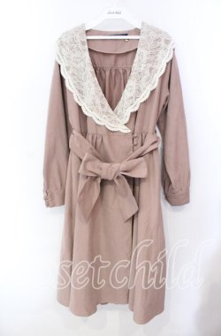 画像1: an another angelus / レース衿カシュクールワンピース F ピンク O-25-10-20-062-CA-OP-OW-OS