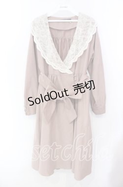 画像1: 【SALE】an another angelus / レース衿カシュクールワンピース F ピンク O-25-10-20-062-CA-OP-OW-ZT153