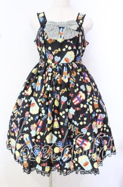 画像1: Angelic Pretty / Happy Park Carnivalジャンパースカート  クロ O-25-10-20-005-AP-OP-OW-OS