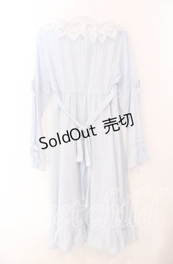 画像3: 【SALE】Cherirulu Chocola / MYレースフリルワンピース M サックス O-25-10-20-063-LO-OP-OW-ZT250