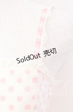 画像2: Emily Temple cute / 水玉＆リボンプリントノースリーブワンピース  オフ×ピンク O-25-10-20-073-ET-OP-IG-OS