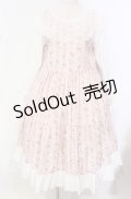 marcHenTica by Hiroko Tokumine / フレアローズワンピース  ピンク O-25-10-20-006-LO-OP-OW-OS