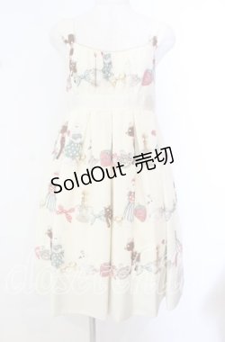 画像1: 【SALE】Emily Temple cute / アンティークジュエリーノースリーブワンピース  アイボリー O-25-10-20-079-ET-OP-IG-ZT279