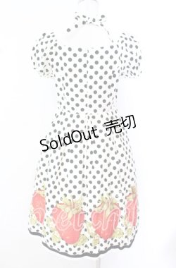 画像5: Emily Temple cute / ドット&いちごワンピース  アイボリー×クロ O-25-10-20-081-ET-OP-IG-OS