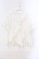 PINK HOUSE / レース使いボレロ風ブラウス  シロ O-25-10-20-085-LO-BL-IG-OS