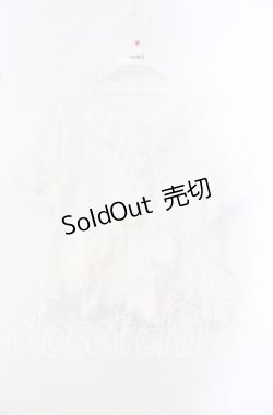 画像1: PINK HOUSE / レース使いボレロ風ブラウス  シロ O-25-10-20-085-LO-BL-IG-OS