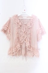 PINK HOUSE / レース使いボレロ風ブラウス  ピンク O-25-10-20-086-LO-BL-IG-OS