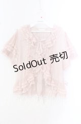 PINK HOUSE / レース使いボレロ風ブラウス  ピンク O-25-10-20-086-LO-BL-IG-OS