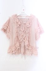 画像1: PINK HOUSE / レース使いボレロ風ブラウス  ピンク O-25-10-20-086-LO-BL-IG-OS (1)