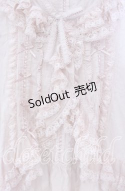 画像2: PINK HOUSE / レース使いボレロ風ブラウス  ピンク O-25-10-20-086-LO-BL-IG-OS