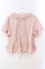画像4: PINK HOUSE / レース使いボレロ風ブラウス  ピンク O-25-10-20-086-LO-BL-IG-OS (4)