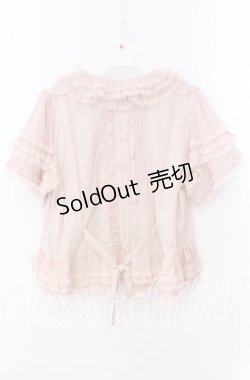 画像4: PINK HOUSE / レース使いボレロ風ブラウス  ピンク O-25-10-20-086-LO-BL-IG-OS