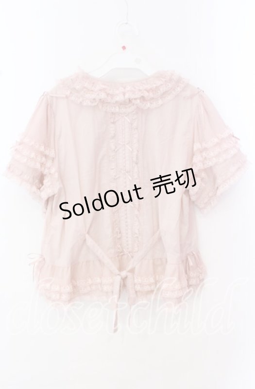 画像4: PINK HOUSE / レース使いボレロ風ブラウス  ピンク O-25-10-20-086-LO-BL-IG-OS (4)