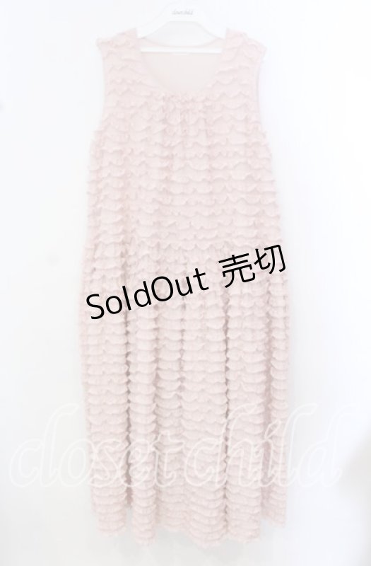 画像1: PINK HOUSE / フロッキードットチュールフリル使いローンワンピース  ピンク O-25-10-20-089-LO-OP-IG-ZT354 (1)