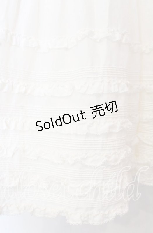 画像3: PINK HOUSE / たくし上げリボン付きジャンパースカート  シロ O-25-10-20-090-LO-OP-IG-OS (3)