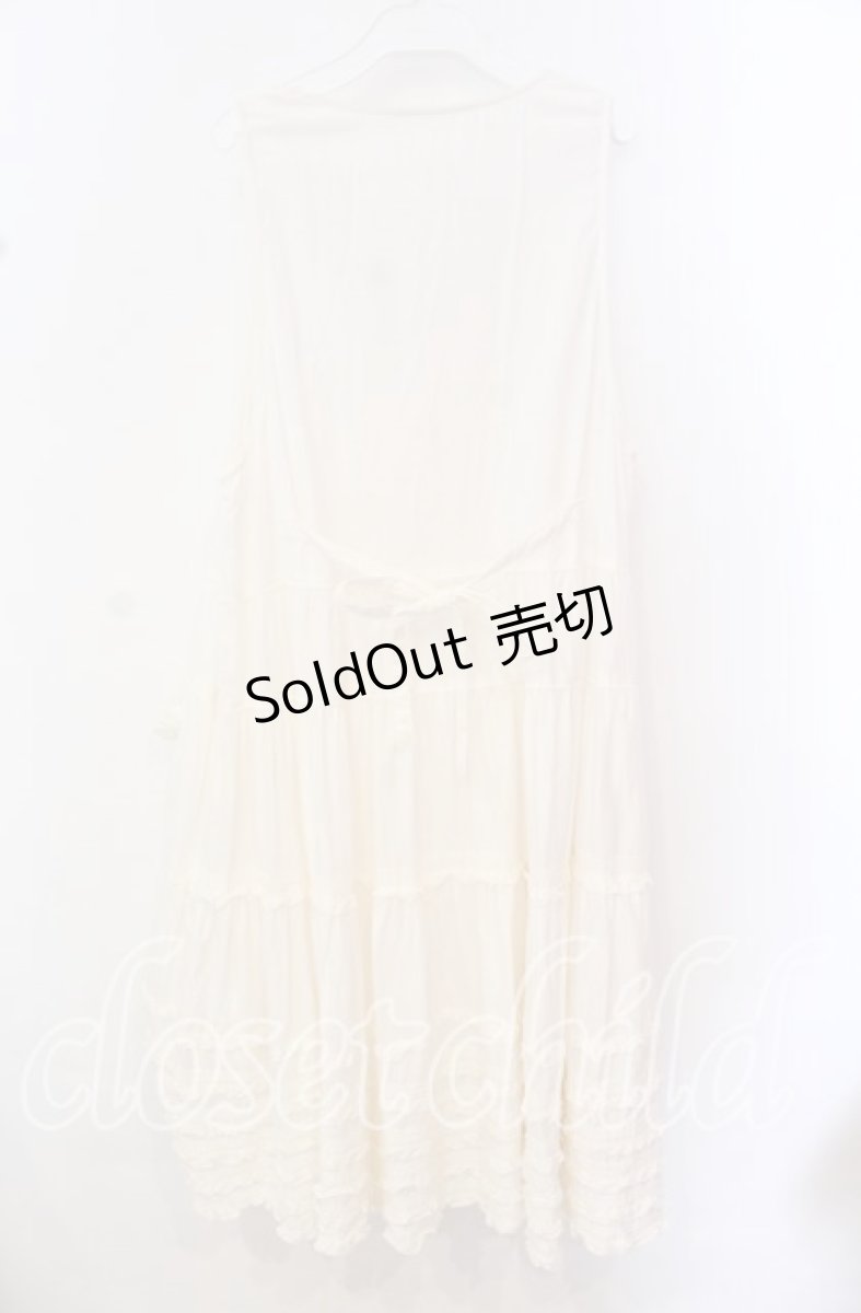 画像4: PINK HOUSE / たくし上げリボン付きジャンパースカート  シロ O-25-10-20-090-LO-OP-IG-OS (4)