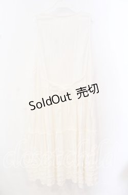 画像4: PINK HOUSE / たくし上げリボン付きジャンパースカート  シロ O-25-10-20-090-LO-OP-IG-OS