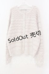 alcali / ラメファージャガードカーディガン  ピンク O-25-10-20-091-LO-TO-IG-ZT174