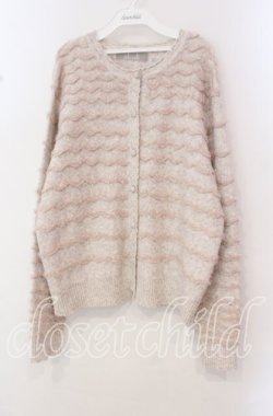 画像1: alcali / ラメファージャガードカーディガン  ピンク O-25-10-20-091-LO-TO-IG-OS